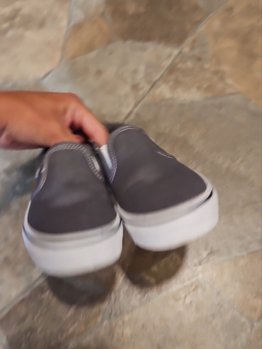 Vans Classic Slip-On Canvas Loafers in Gray - Picture 4 of 4